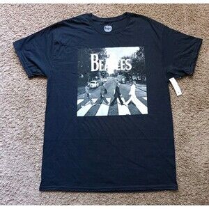 The Beatles Abbey Road T-Shirt Men's Large Black Short Sleeve